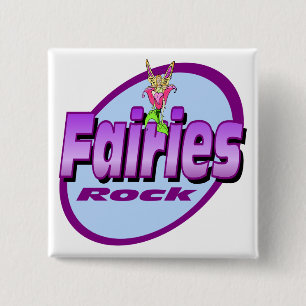 Badge Carré 5 Cm Roche de fées
