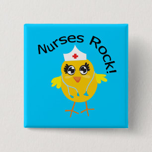 Badge Carré 5 Cm Roche d'infirmières