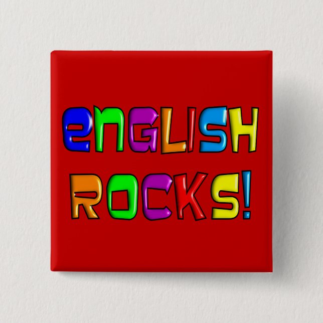 Badge Carré 5 Cm Roches anglaises de cadeaux de professeur (Devant)