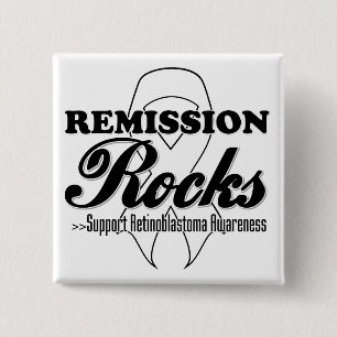 Badge Carré 5 Cm Roches de remise - conscience de rétinoblastome