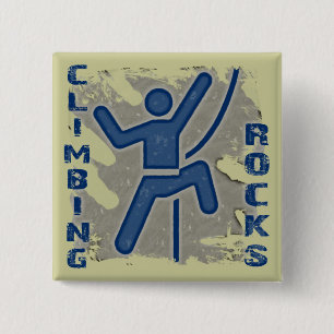 Badge Carré 5 Cm Roches d'escalade