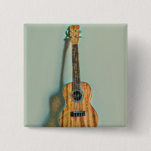 Badge Carré 5 Cm Rock guitar player
