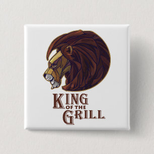 Badge Carré 5 Cm Roi du Grill