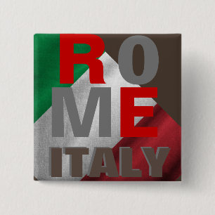 Badge Carré 5 Cm rome italie