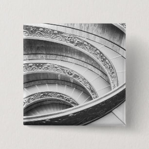 Badge Carré 5 Cm Rome Italie, Escalier du Vatican