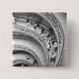 Badge Carré 5 Cm Rome Italie, Escalier du Vatican 3