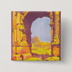 Badge Carré 5 Cm Rome par le train deluxe