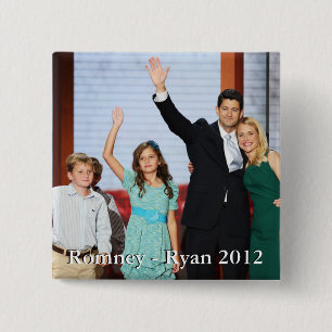 Badge Carré 5 Cm Romney-Ryan 2012 ! ! !