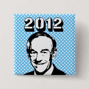 Badge Carré 5 Cm Ron Paul 2012