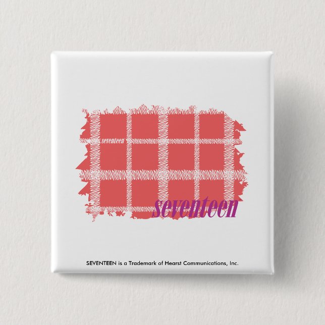 Badge Carré 5 Cm Rose 2 de plaid (Devant)
