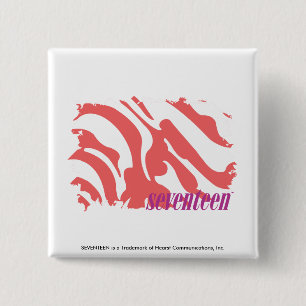 Badge Carré 5 Cm Rose 4 de zèbre