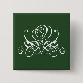 Badge Carré 5 Cm Rose irlandais
