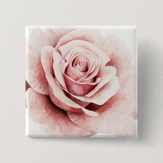 Badge Carré 5 Cm Rose rose rose (Devant)