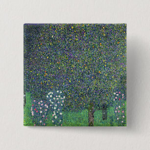 Badge Carré 5 Cm Roses sous les arbres, c.1905