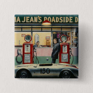 Badge Carré 5 Cm Route 2