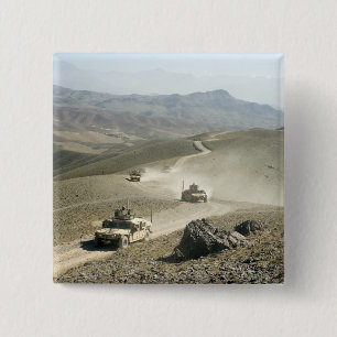Badge Carré 5 Cm Routes rocailleuses transversales de montagne de