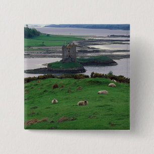 Badge Carré 5 Cm Royaume-Uni, Écosse, île de Skye, vieux