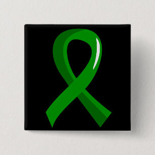 Badge Carré 5 Cm Ruban 3 de vert de santé mentale