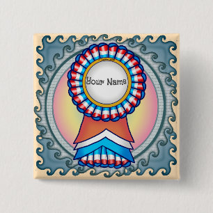 Badge Carré 5 Cm Ruban de campagne électorale