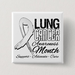 Badge Carré 5 Cm Ruban de grunge de mois de conscience de cancer de