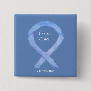 Badge Carré 5 Cm Ruban de sensibilisation au cancer gastrique Éping