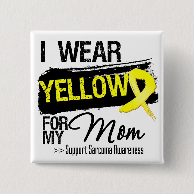 Badge Carré 5 Cm Ruban Sarcoma pour ma mère (Devant)