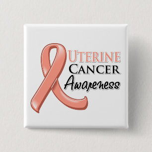 Badge Carré 5 Cm Ruban utérin de conscience de Cancer
