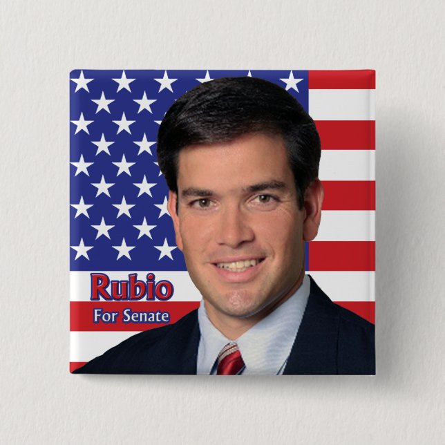 Badge Carré 5 Cm Rubio pour le sénat (Devant)
