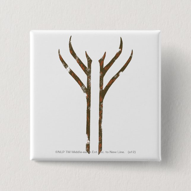 Badge Carré 5 Cm Rune GANDALF™ (Devant)
