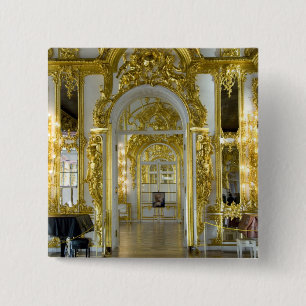Badge Carré 5 Cm Russie, Saint-Pétersbourg, Palais de Catherine (a