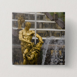 Badge Carré 5 Cm Russie, Saint-Pétersbourg, Peterhoff (aussi appelé