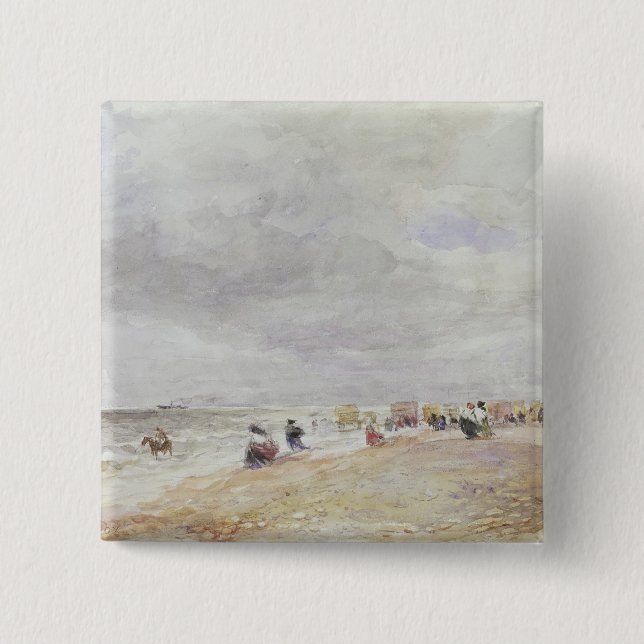 Badge Carré 5 Cm Sables de Rhyl (Devant)
