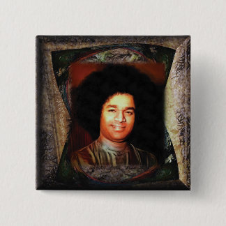 Badge Carré 5 Cm Sai Baba
