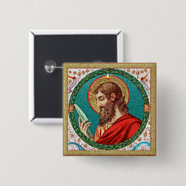 Badge Carré 5 Cm Saint Bartholomée l'Apôtre (JMAS 03)