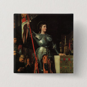 Badge Carré 5 Cm Saint Jeanne d'Arc