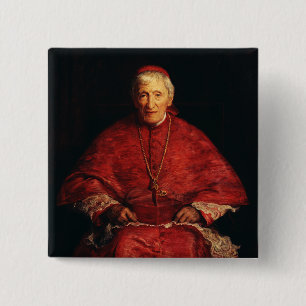 Badge Carré 5 Cm Saint John Henry Newman théologien anglais