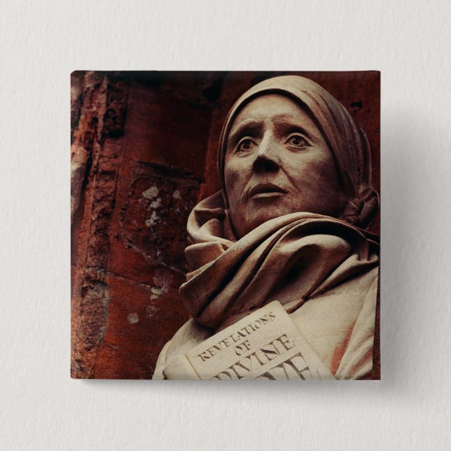 Badge Carré 5 Cm Saint Julien de Norwich (Devant)