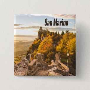 Badge Carré 5 Cm Saint-Marin Europe Trois tours