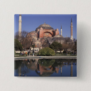 Badge Carré 5 Cm Sainte-Sophie, Istanbul, Turquie