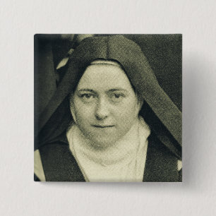 Badge Carré 5 Cm Sainte Thérèse de l'Enfant Jésus et de la Sainte F