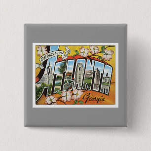 Badge Carré 5 Cm Salutations d'Atlanta