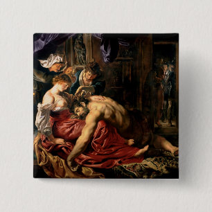 Badge Carré 5 Cm Samson et Delilah, c.1609