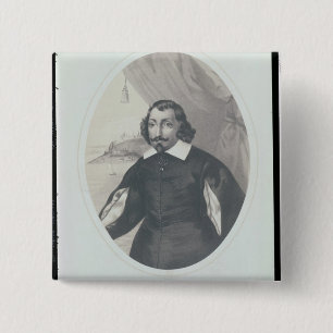 Badge Carré 5 Cm Samuel de Champlain 1854