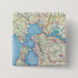 Badge Carré 5 Cm San Francisco et ses environs