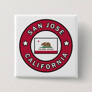 Badge Carré 5 Cm San Jose Californie