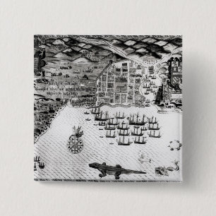 Badge Carré 5 Cm Santiago, Cap Vert, 1589