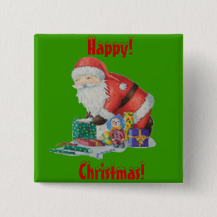 Badge Carré 5 Cm sants enveloppant des cadeaux et des jouets pour