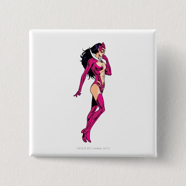 Badge Carré 5 Cm Saphir d'étoile 8 (Devant)