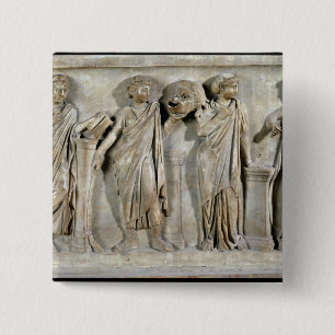 Badge Carré 5 Cm Sarcophage des Muses
