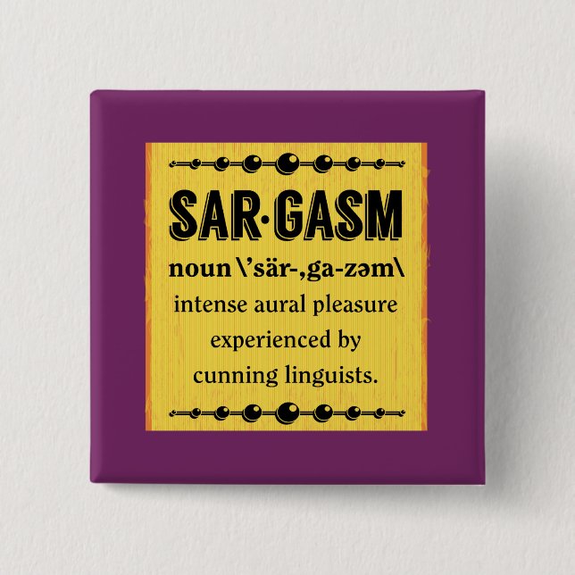 Badge Carré 5 Cm Sargasme (Devant)